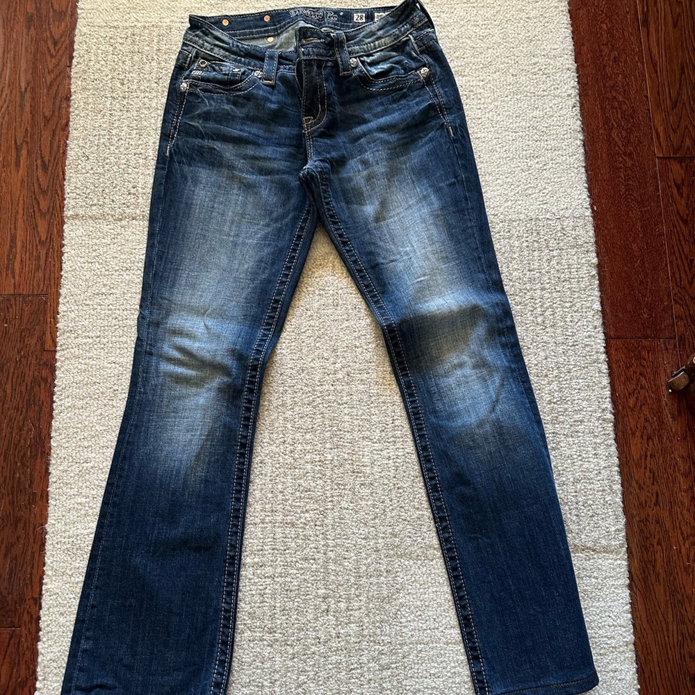 Miss Me jeans/Signature Dark Blue Denim Pants